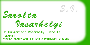 sarolta vasarhelyi business card
